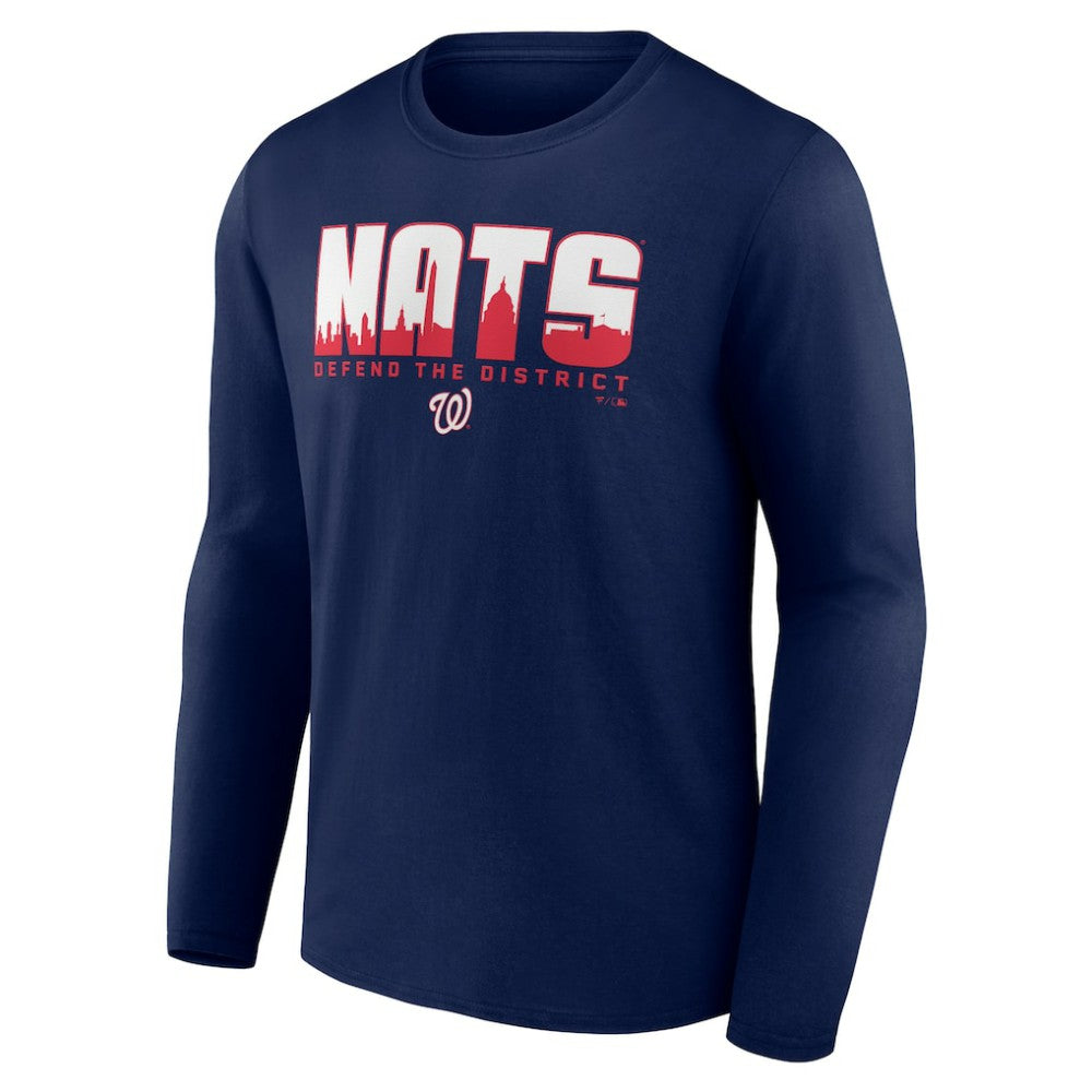 Washington Nationals Defend the District Long Sleeve T-Shirt - Navy