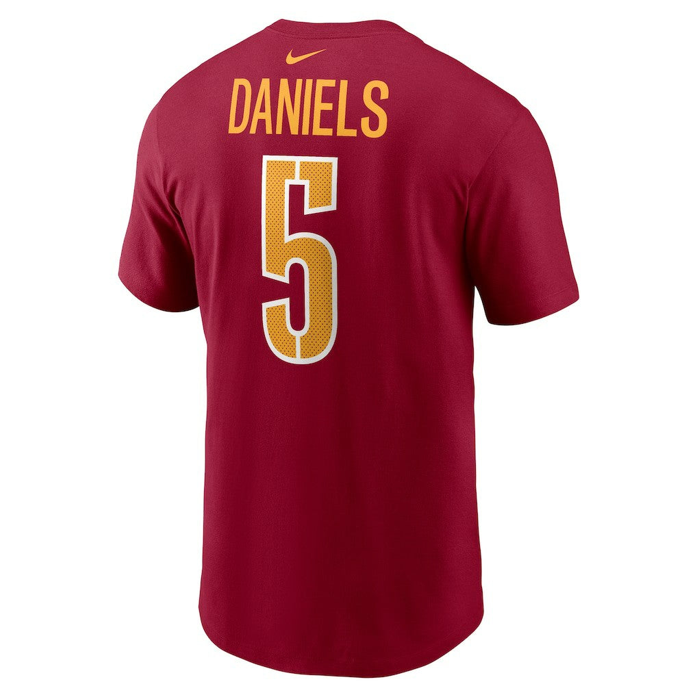Jayden Daniels Washington Commanders Youth Fuse Name & Number T-Shirt - Burgundy | Nike cheap