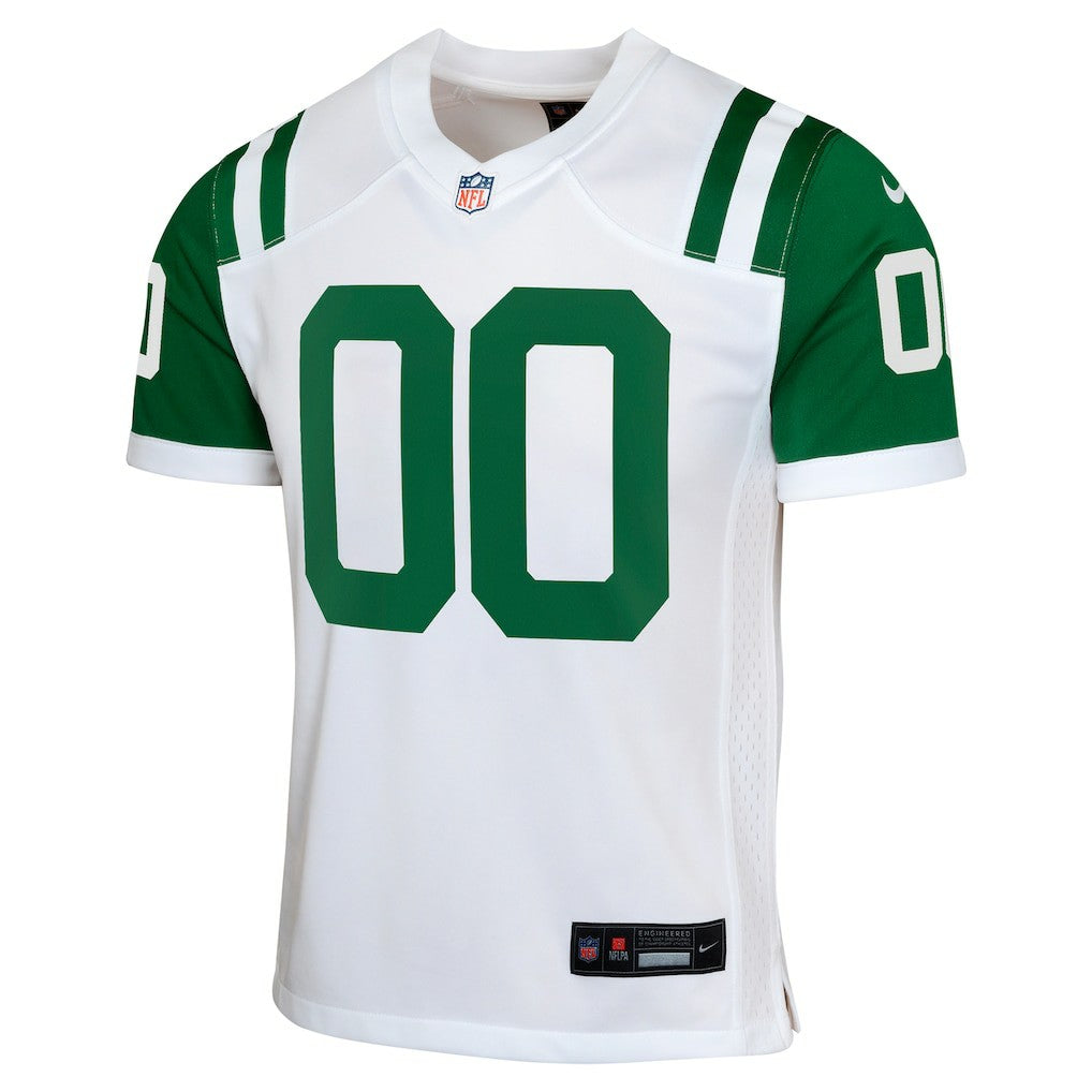 New York Jets Youth Classic Alternate Custom Replica Jersey - White | Nike discount
