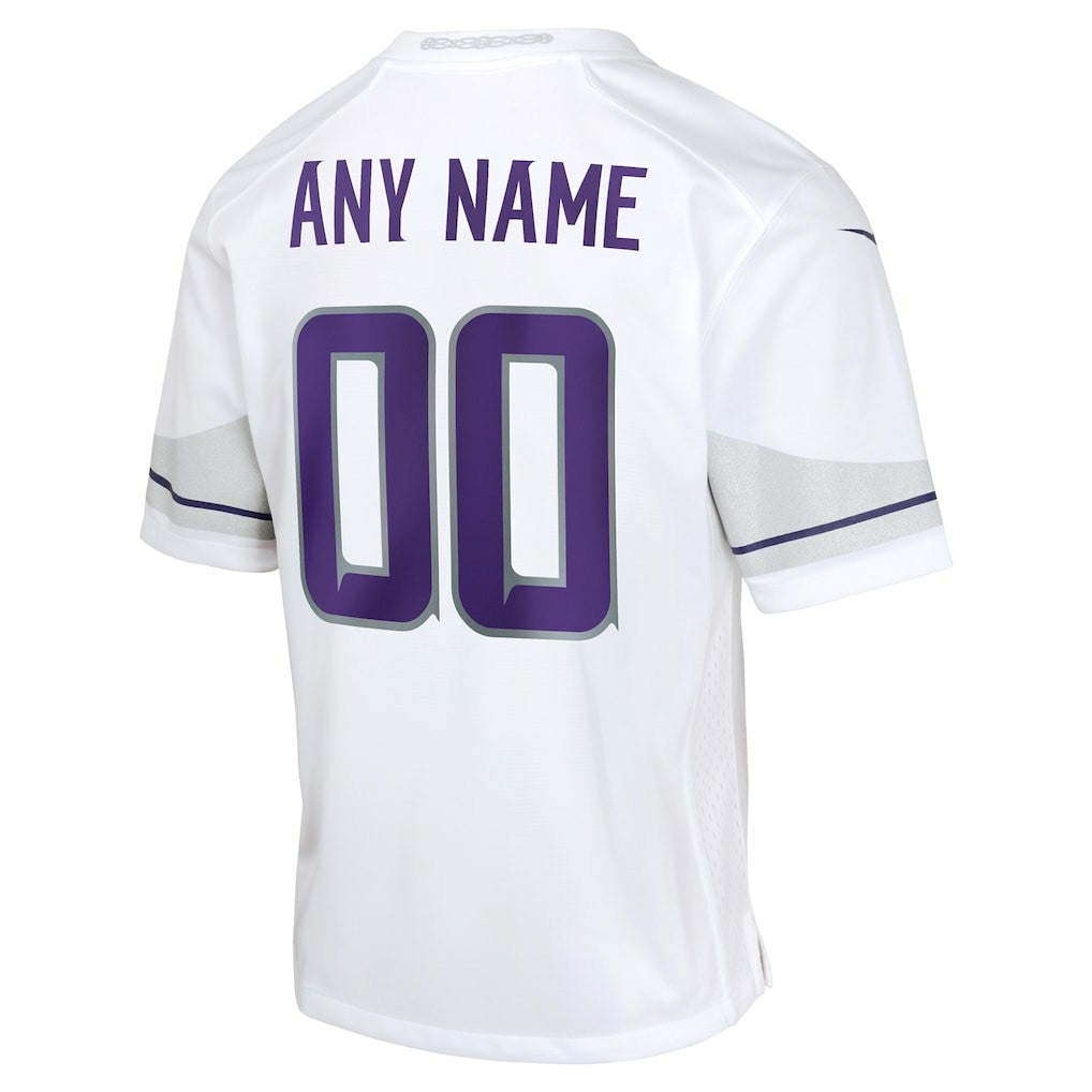 Minnesota Vikings Youth Alternate Custom Game Jersey - White | Nike for sale