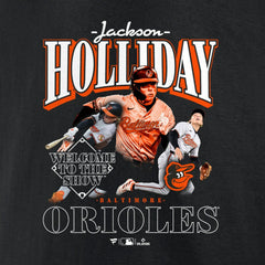 Jackson Holliday Baltimore Orioles Welcome to the Show T-Shirt - Black