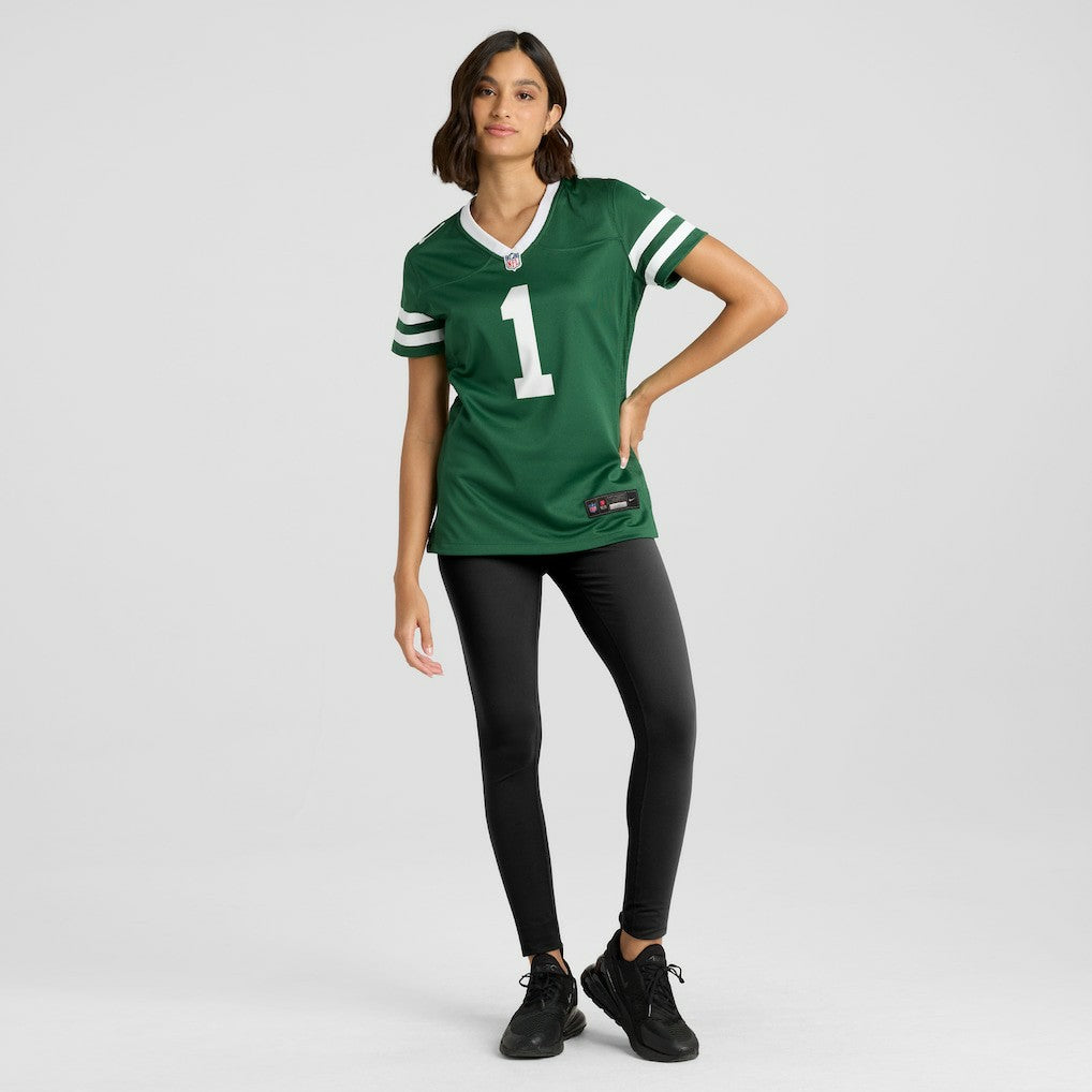 New York Jets Women's #1 Mom Game Jersey - Legacy Green | Nike on sale