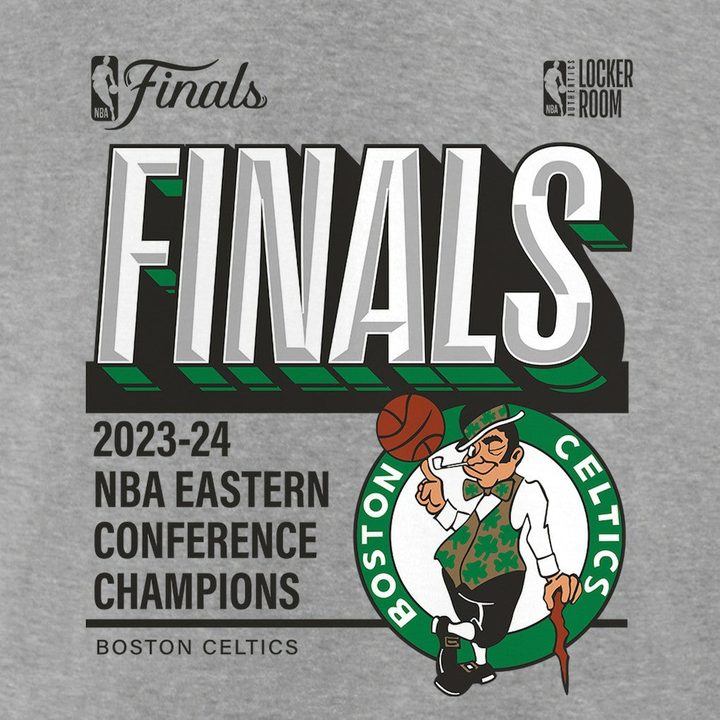Boston Celtics Women's 2024 Eastern Conference Champions Locker Room Post Up Move V-Neck T-Shirt - Steel | Fanatics shop
