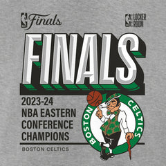 Boston Celtics Women's 2024 Eastern Conference Champions Locker Room Post Up Move V-Neck T-Shirt - Steel | Fanatics shop