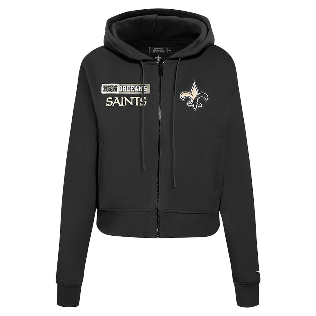 New Orleans Saints Pro Standard Women's Split Logo Full-Zip Hoodie - Black cheap