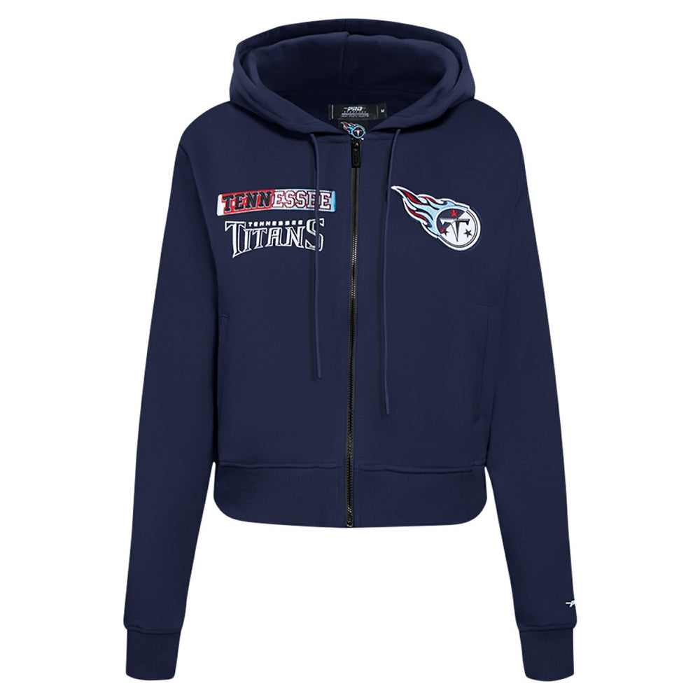Tennessee Titans Pro Standard Women's Split Logo Full-Zip Hoodie - Navy for sale