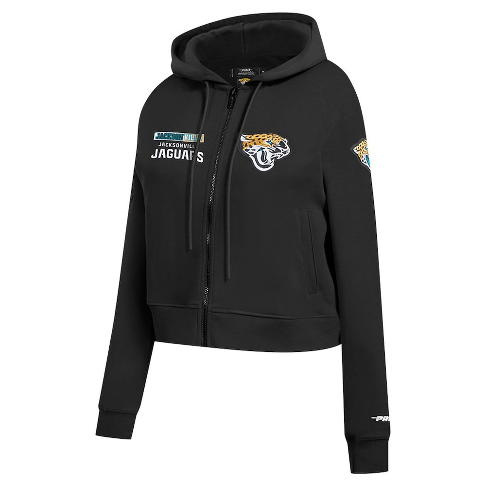 Jacksonville Jaguars Pro Standard Women's Split Logo Full-Zip Hoodie - Black outlet