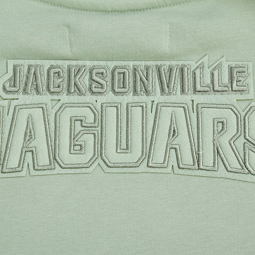 Jacksonville Jaguars Pro Standard Women's Oversized Cropped Neutral Pullover Sweatshirt - Light Green for sale