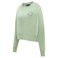 Miami Dolphins Pro Standard Women's Oversized Cropped Neutral Pullover Sweatshirt - Light Green online