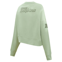 Miami Dolphins Pro Standard Women's Oversized Cropped Neutral Pullover Sweatshirt - Light Green online