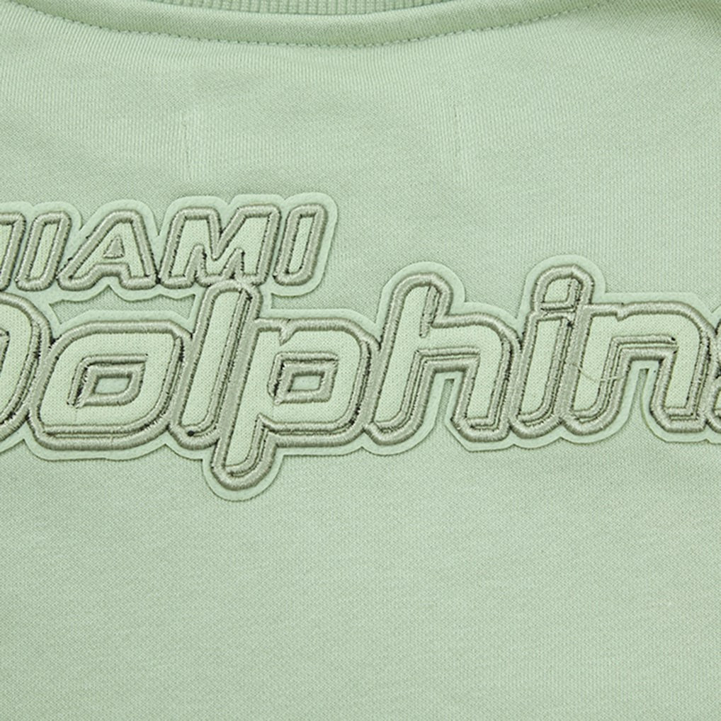 Miami Dolphins Pro Standard Women's Oversized Cropped Neutral Pullover Sweatshirt - Light Green online