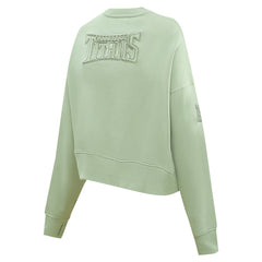 Tennessee Titans Pro Standard Women's Oversized Cropped Neutral Pullover Sweatshirt - Light Green for sale