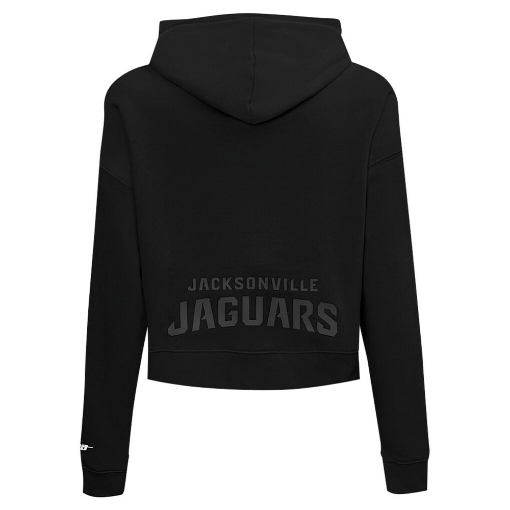 Jacksonville Jaguars Pro Standard Women's Jeweled Cropped Pullover Hoodie - Black sale