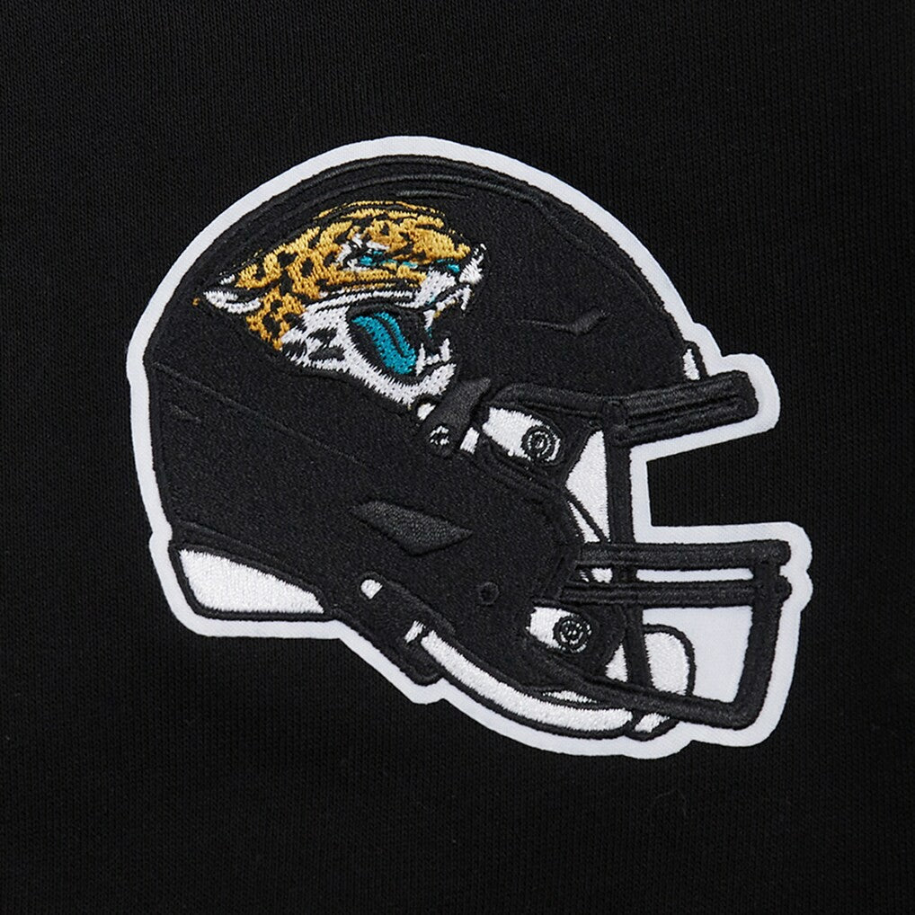 Jacksonville Jaguars Pro Standard Women's Jeweled Cropped Pullover Hoodie - Black sale
