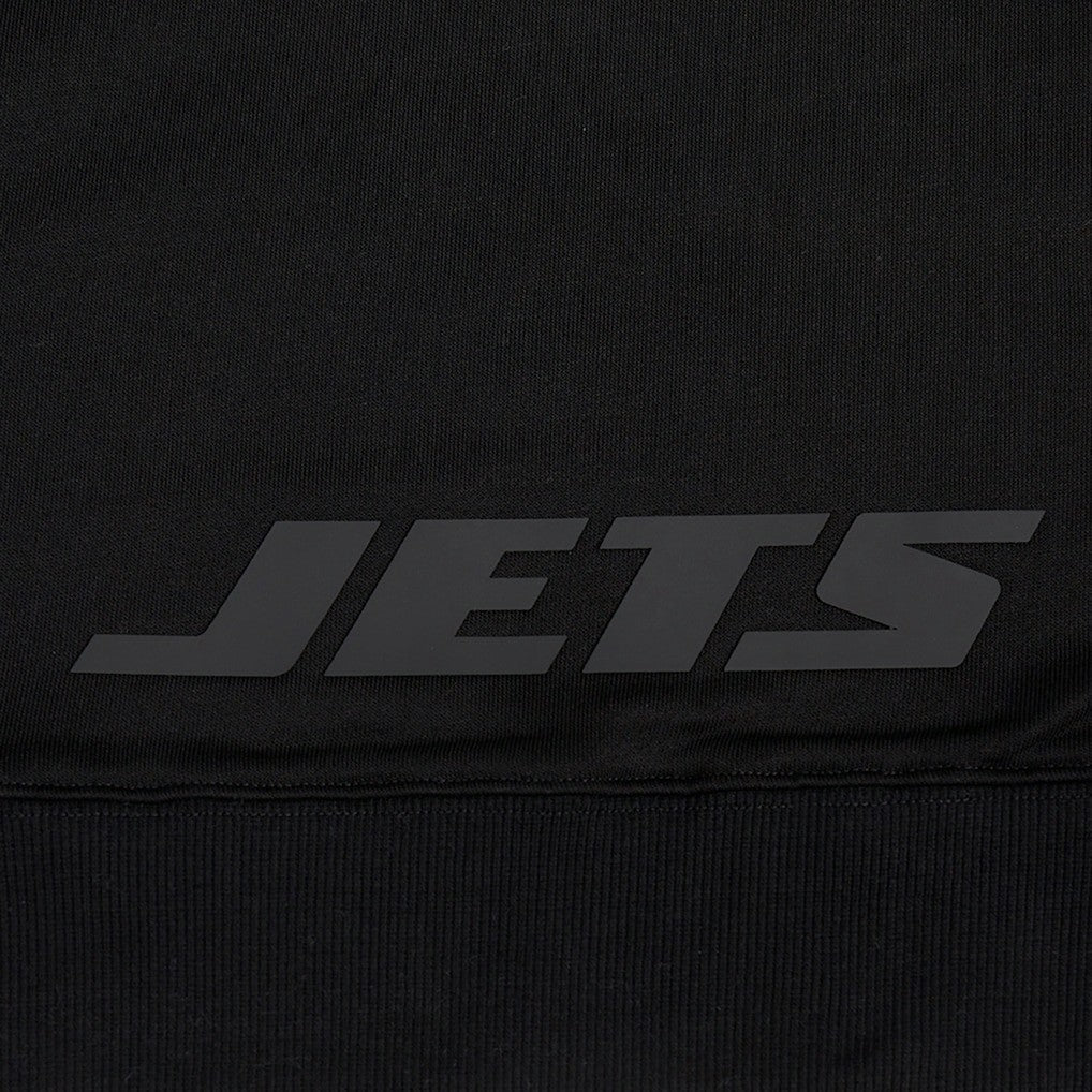 New York Jets Pro Standard Women's Jeweled Cropped Pullover Hoodie - Black sale