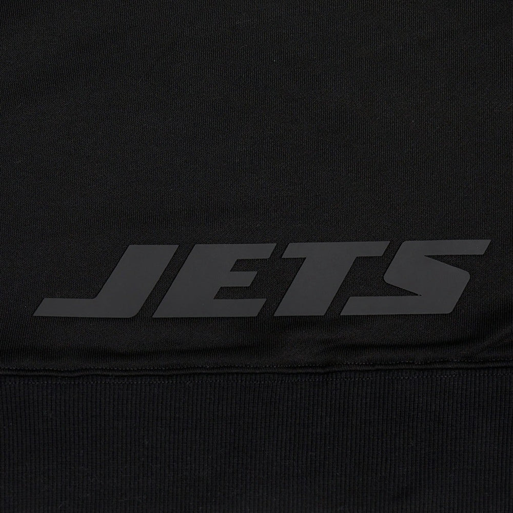 New York Jets Pro Standard Women's Jeweled Cropped Pullover Hoodie - Black sale