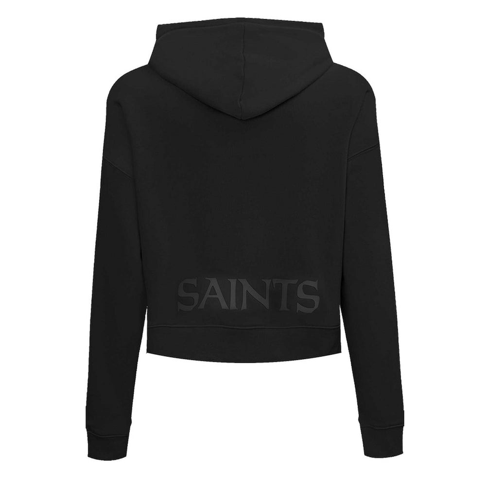 New Orleans Saints Pro Standard Women's Jeweled Cropped Pullover Hoodie - Black outlet