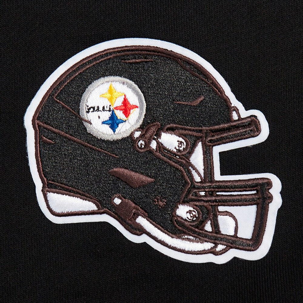 Pittsburgh Steelers Pro Standard Women's Jeweled Cropped Pullover Hoodie - Black outlet