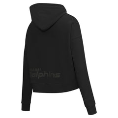Miami Dolphins Pro Standard Women's Jeweled Cropped Pullover Hoodie - Black outlet