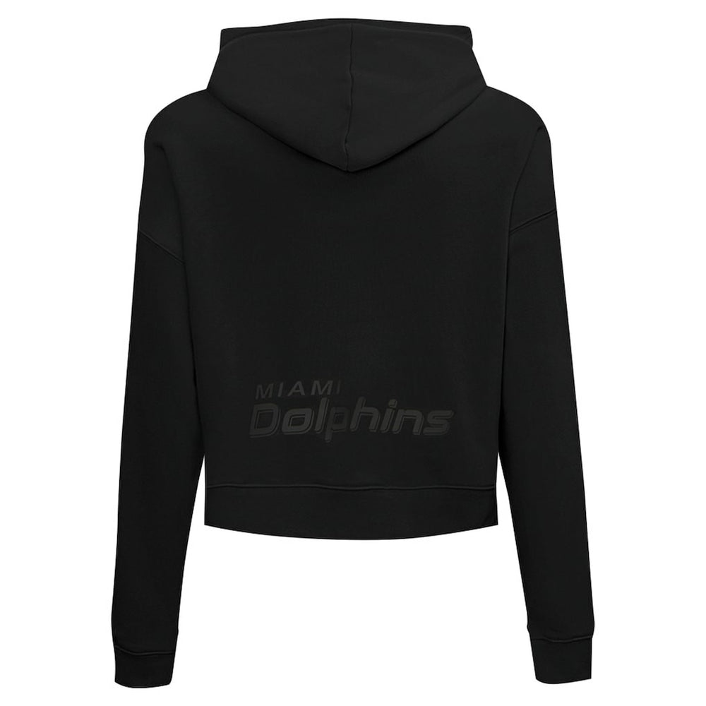 Miami Dolphins Pro Standard Women's Jeweled Cropped Pullover Hoodie - Black outlet