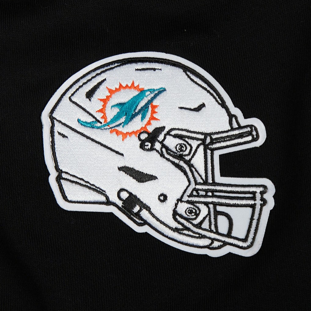 Miami Dolphins Pro Standard Women's Jeweled Cropped Pullover Hoodie - Black outlet