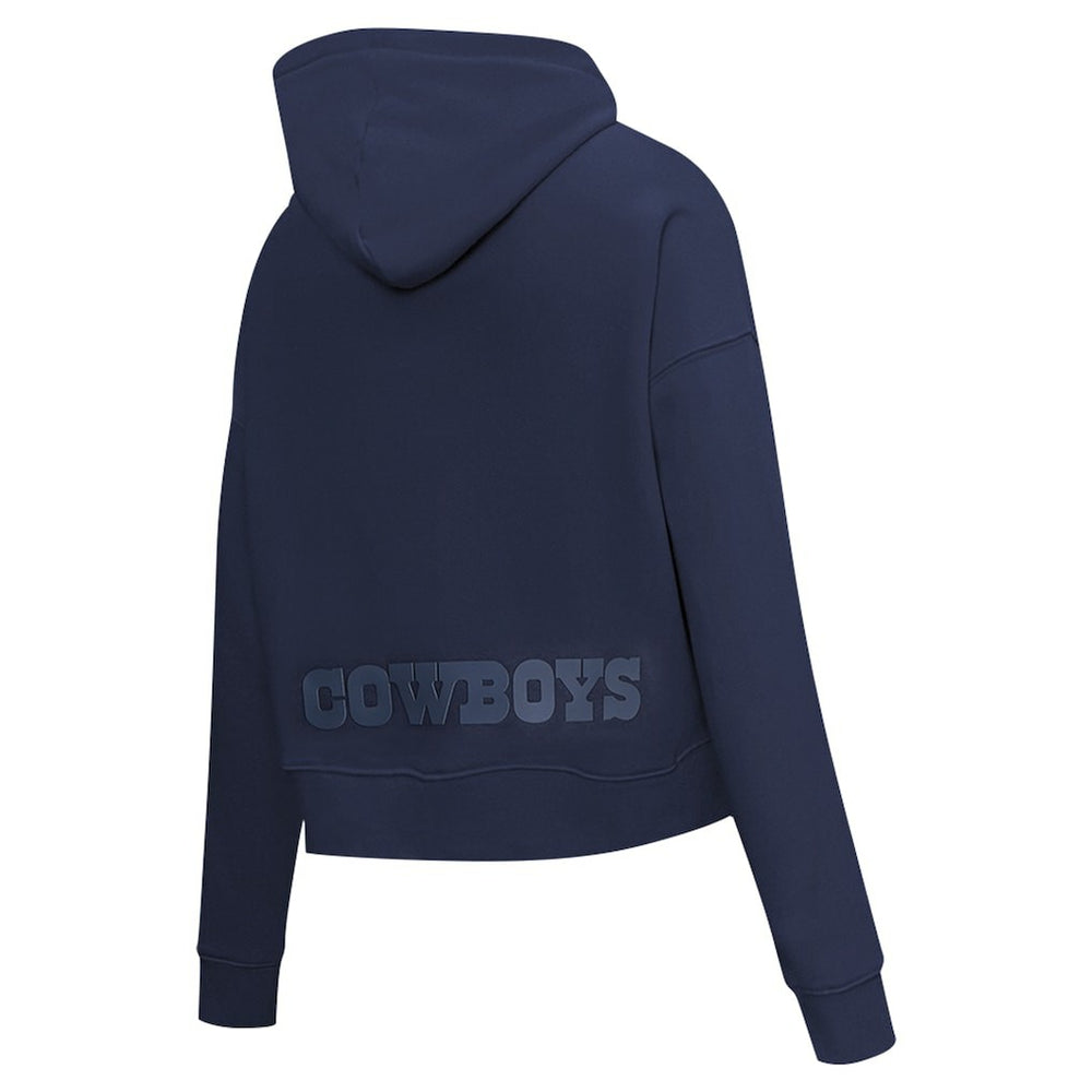 Dallas Cowboys Pro Standard Women's Jeweled Cropped Pullover Hoodie - Navy cheap