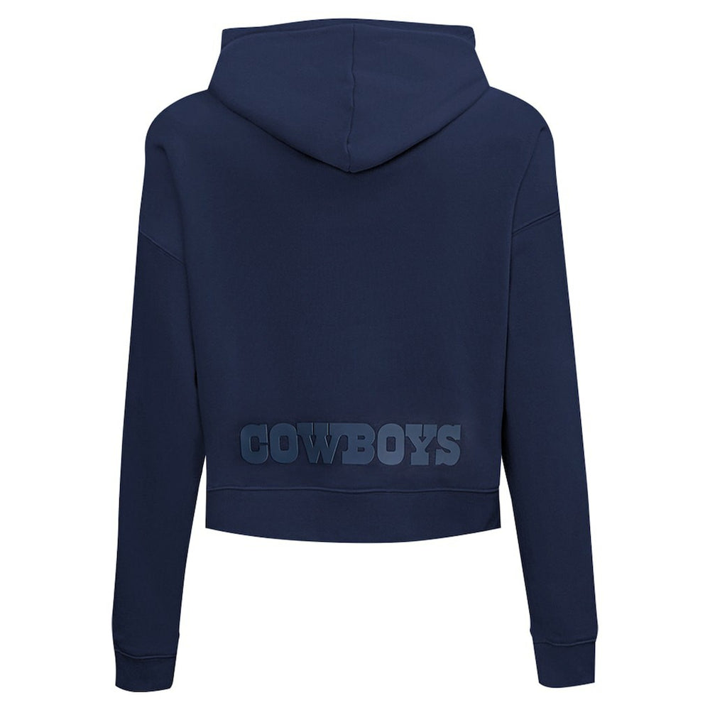 Dallas Cowboys Pro Standard Women's Jeweled Cropped Pullover Hoodie - Navy cheap