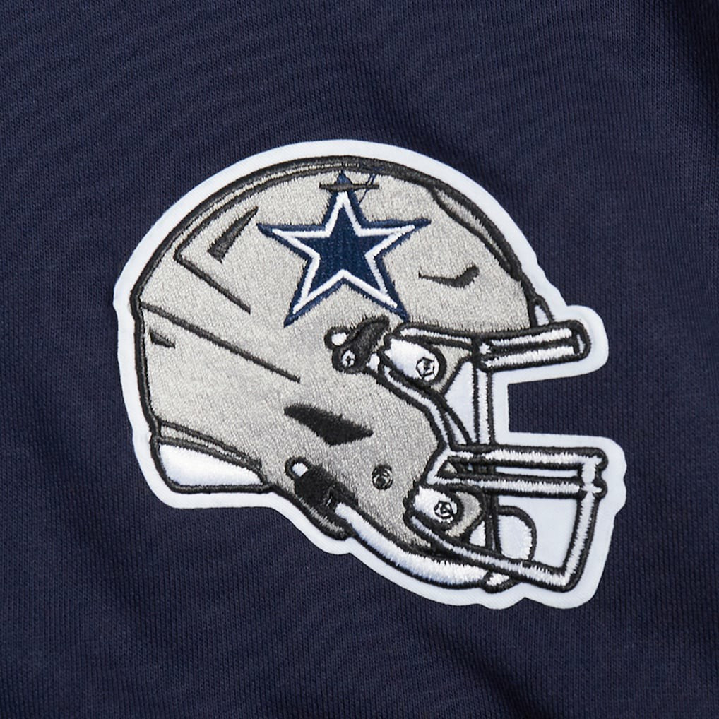 Dallas Cowboys Pro Standard Women's Jeweled Cropped Pullover Hoodie - Navy cheap