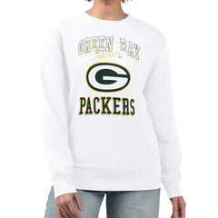 Green Bay Packers G-III 4Her by Carl Banks Women's Team Logo Graphic Tri-Blend Pullover Sweatshirt - White discount