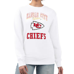 Kansas City Chiefs G-III 4Her by Carl Banks Women's Team Logo Graphic Tri-Blend Pullover Sweatshirt - White on sale