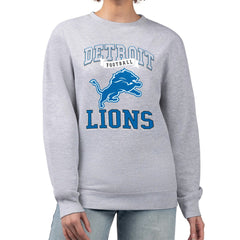 Detroit Lions G-III 4Her by Carl Banks Women's Team Logo Graphic Tri-Blend Pullover Sweatshirt - Heather Gray sale