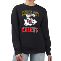 Kansas City Chiefs G-III 4Her by Carl Banks Women's Team Logo Graphic Tri-Blend Pullover Sweatshirt - Black sale