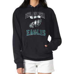 Philadelphia Eagles G-III 4Her by Carl Banks Women's Team Logo Graphic Fleece Tri-Blend Pullover Hoodie - Black discount