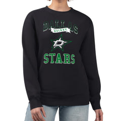 Dallas Stars G-III 4Her by Carl Banks Women's Team Logo Tri-Blend Fleece Pullover Sweatshirt Black