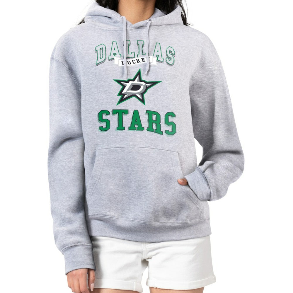 Dallas Stars G-III 4Her by Carl Banks Women's Team Logo Tri-Blend Fleece Pullover Hoodie Heather Gray