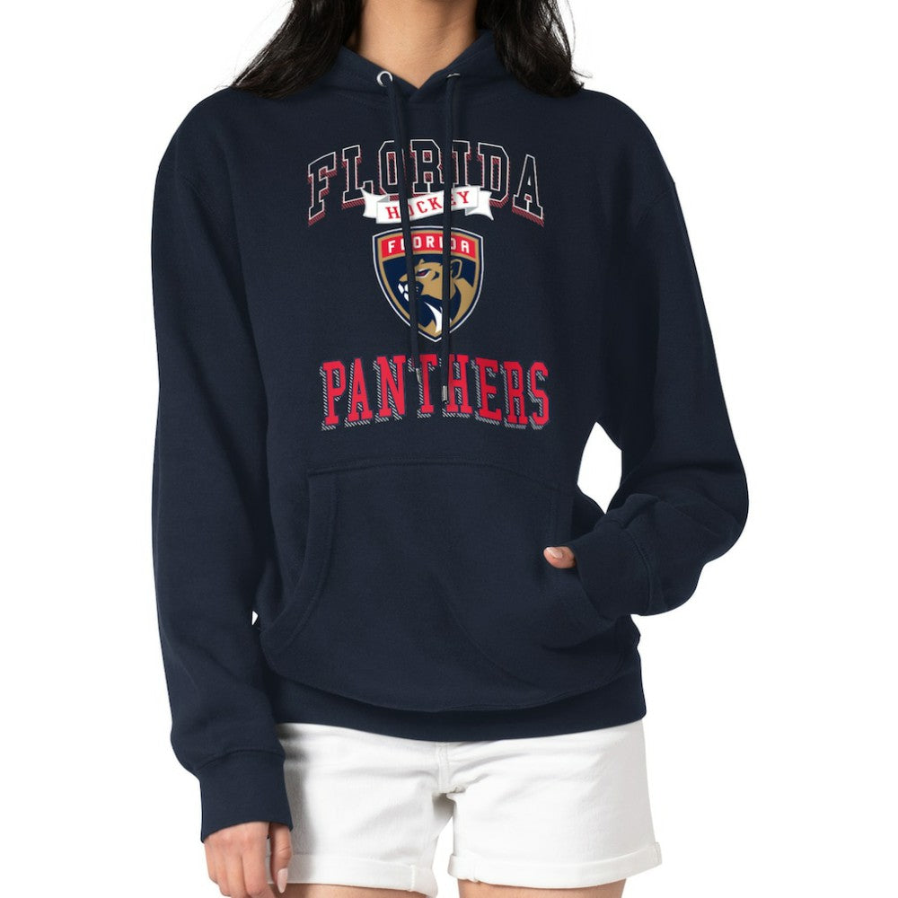 Florida Panthers G-III 4Her by Carl Banks Women's Team Logo Tri-Blend Fleece Pullover Hoodie Navy