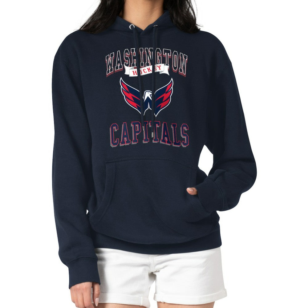 Washington Capitals G-III 4Her by Carl Banks Women's Team Logo Tri-Blend Fleece Pullover Hoodie Navy