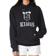 Los Angeles Kings G-III 4Her by Carl Banks Women's Team Logo Tri-Blend Fleece Pullover Hoodie Black