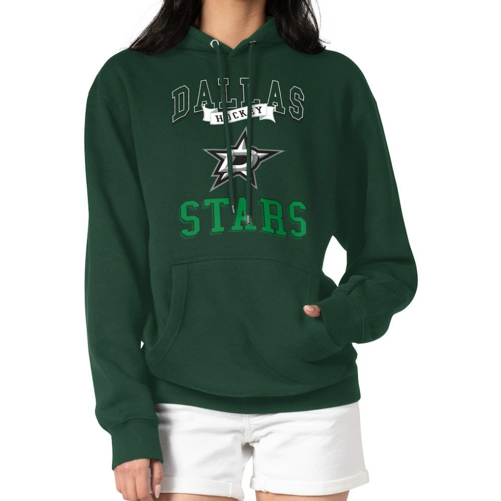 Dallas Stars G-III 4Her by Carl Banks Women's Team Logo Tri-Blend Fleece Pullover Hoodie Olive