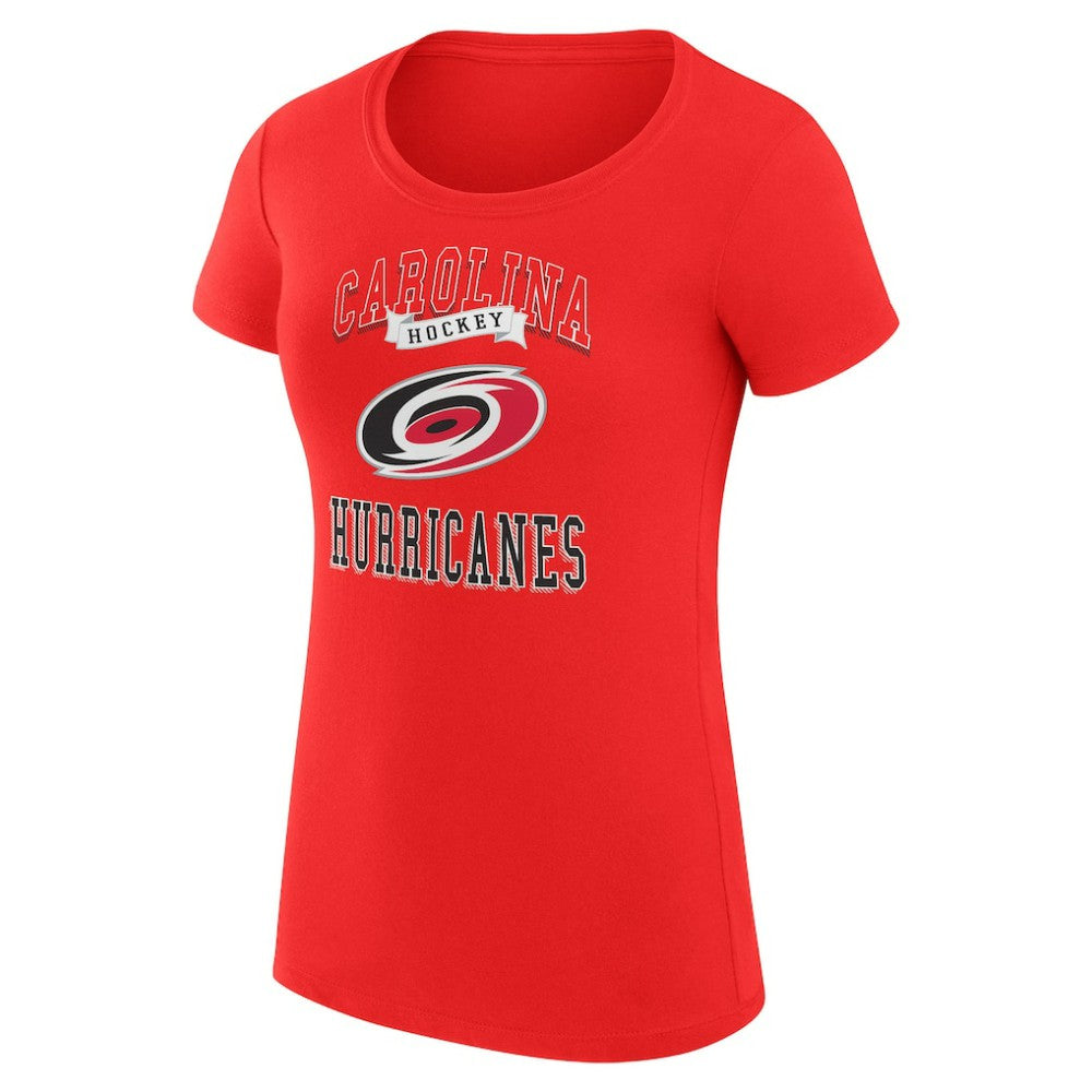 Carolina Hurricanes G-III 4Her by Carl Banks Women's Super-Slim Fit Lightweight Team Logo Graphic T-Shirt Red