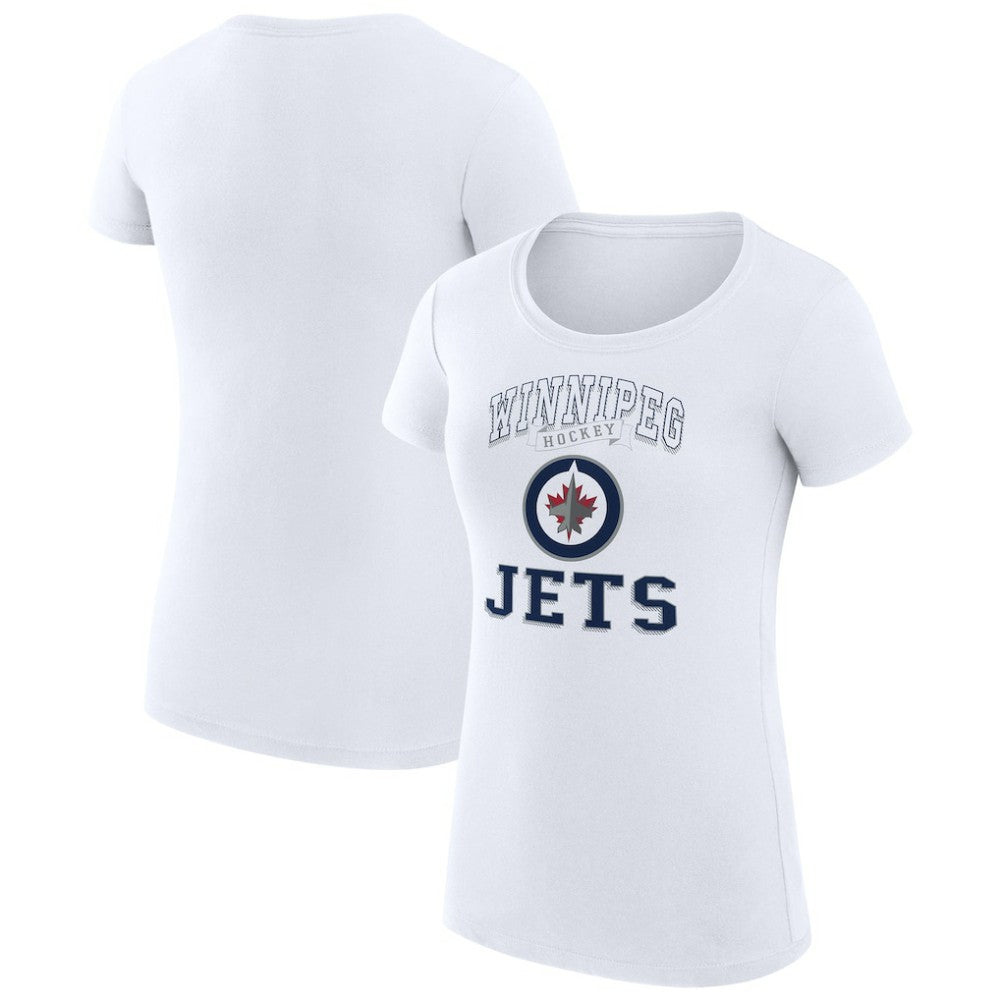 Winnipeg Jets G-III 4Her by Carl Banks Women's Super-Slim Fit Lightweight Team Logo Graphic T-Shirt White