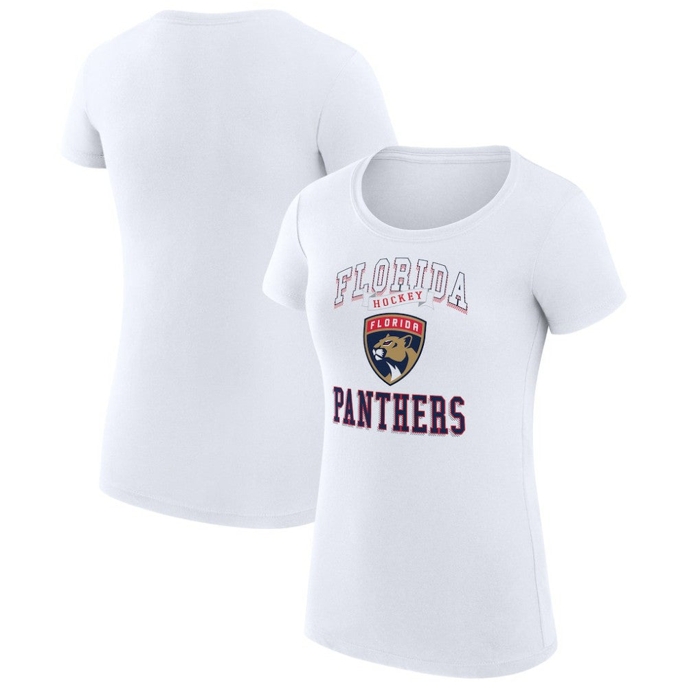 Florida Panthers G-III 4Her by Carl Banks Women's Super-Slim Fit Lightweight Team Logo Graphic T-Shirt White