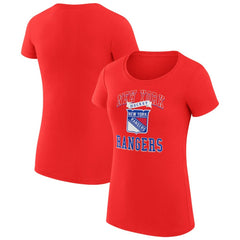 New York Rangers G-III 4Her by Carl Banks Women's Super-Slim Fit Lightweight Team Logo Graphic T-Shirt Red