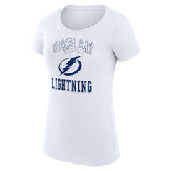 Tampa Bay Lightning G-III 4Her by Carl Banks Women's Super-Slim Fit Lightweight Team Logo Graphic T-Shirt White