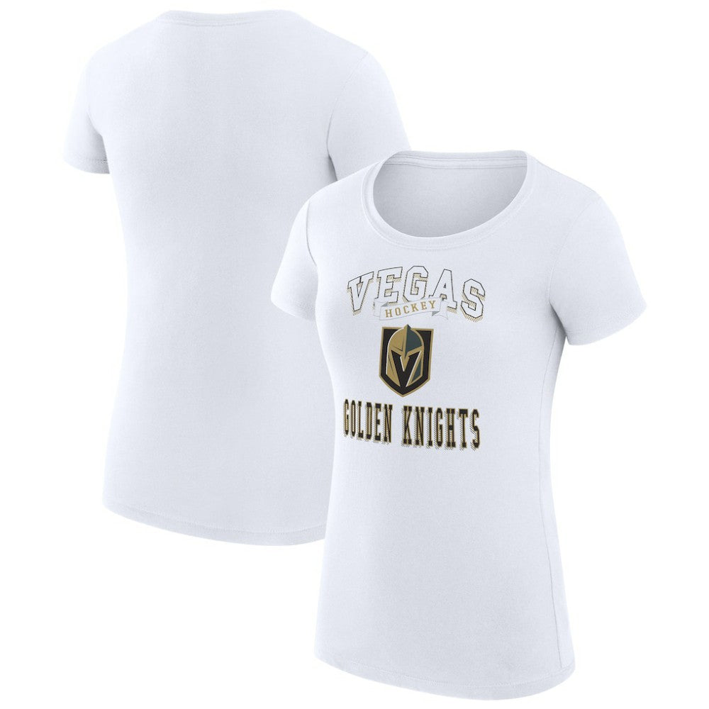 Vegas Golden Knights G-III 4Her by Carl Banks Women's Super-Slim Fit Lightweight Team Logo Graphic T-Shirt White