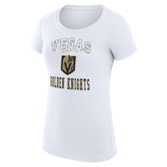 Vegas Golden Knights G-III 4Her by Carl Banks Women's Super-Slim Fit Lightweight Team Logo Graphic T-Shirt White