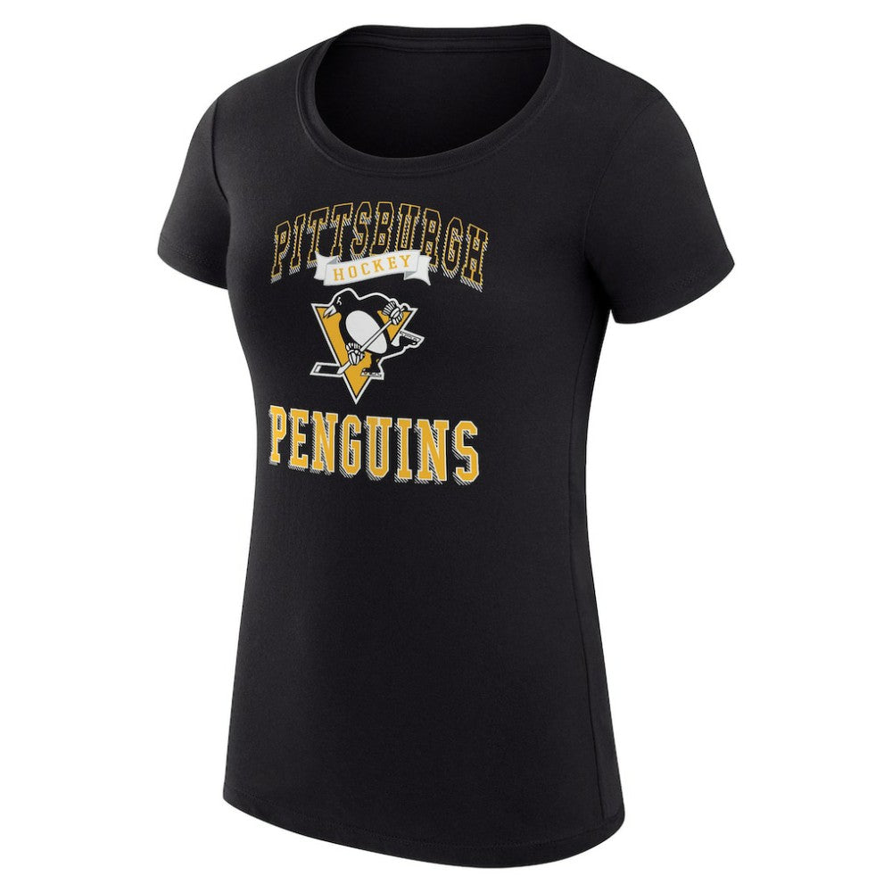 Pittsburgh Penguins G-III 4Her by Carl Banks Women's Super-Slim Fit Lightweight Team Logo Graphic T-Shirt Black