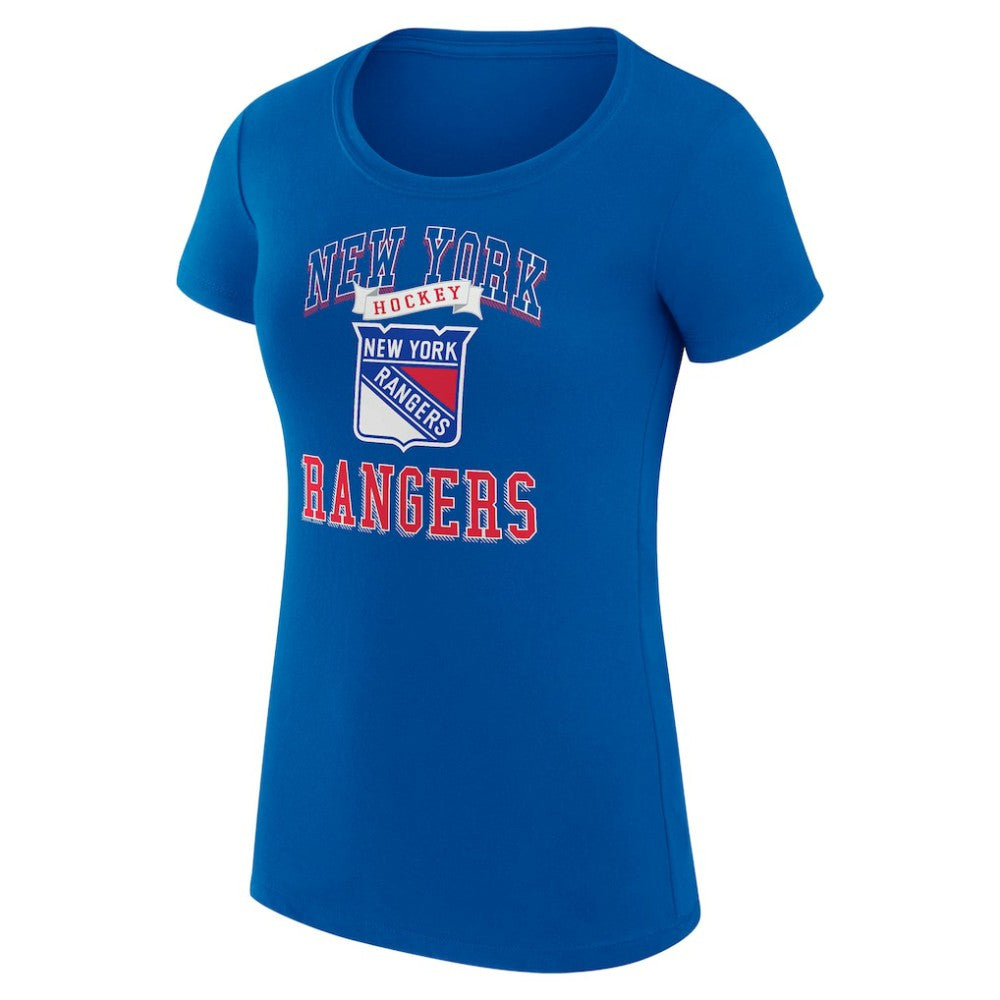 New York Rangers G-III 4Her by Carl Banks Women's Super-Slim Fit Lightweight Team Logo Graphic T-Shirt Blue