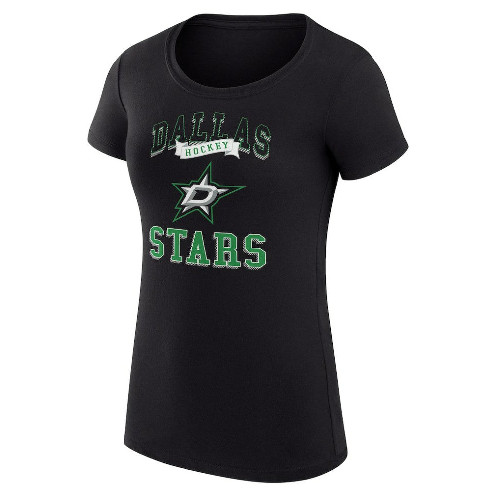 Dallas Stars G-III 4Her by Carl Banks Women's Super-Slim Fit Lightweight Team Logo Graphic T-Shirt Black