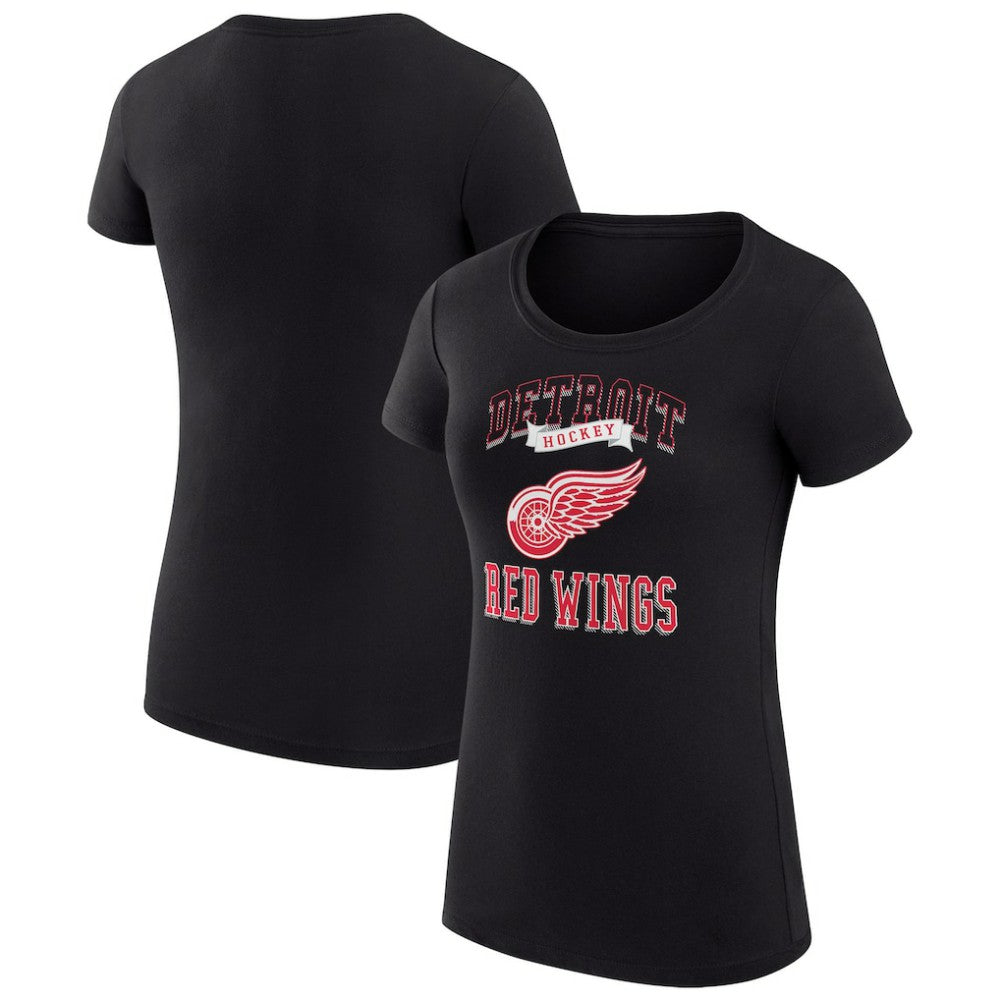 Detroit Red Wings G-III 4Her by Carl Banks Women's Super-Slim Fit Lightweight Team Logo Graphic T-Shirt Black